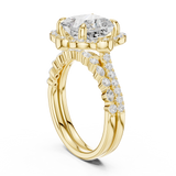 Gold Ring DDLR-442, Princess center stone, Yellow Gold, view 1