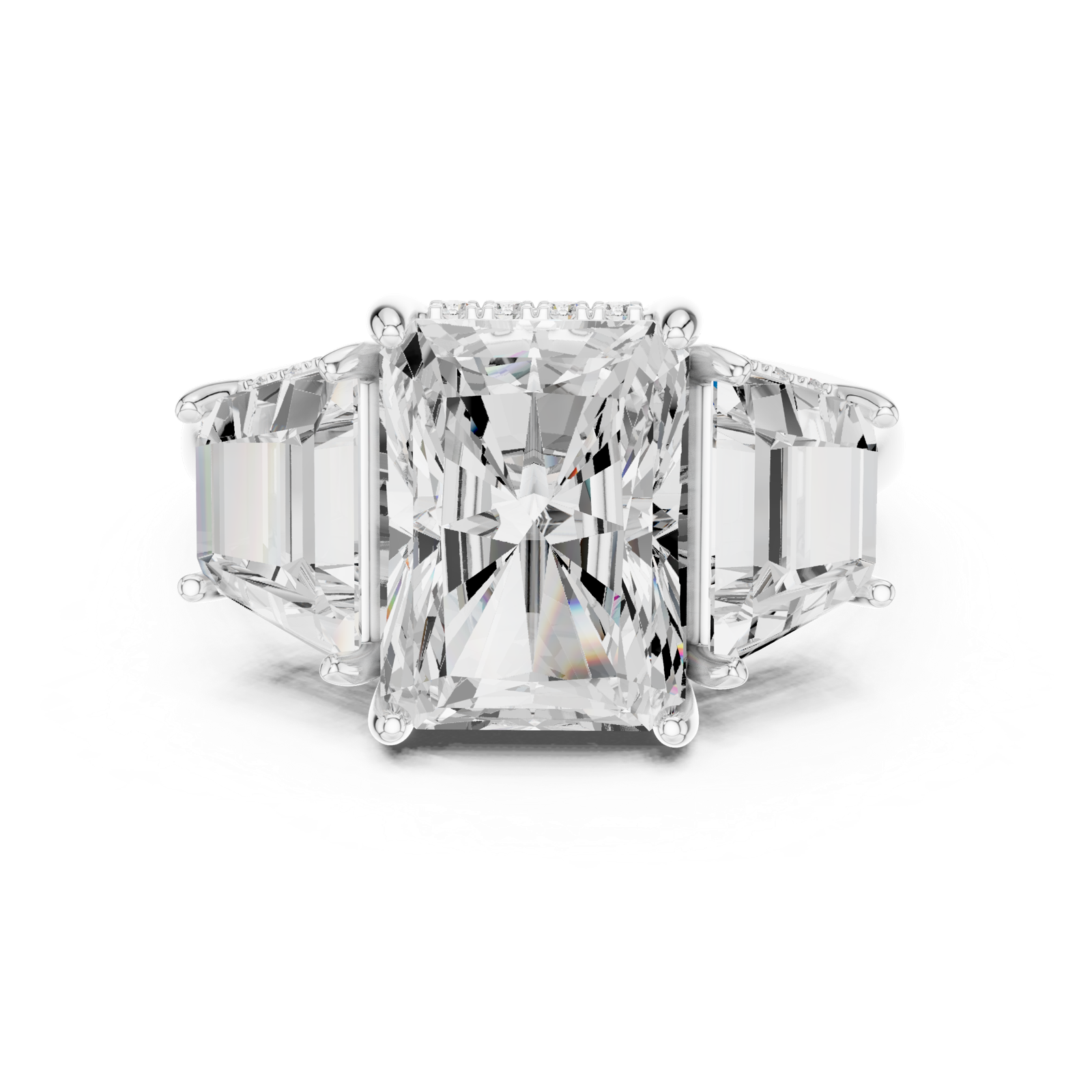 Gold Ring DDLR-746, White Gold, view 4