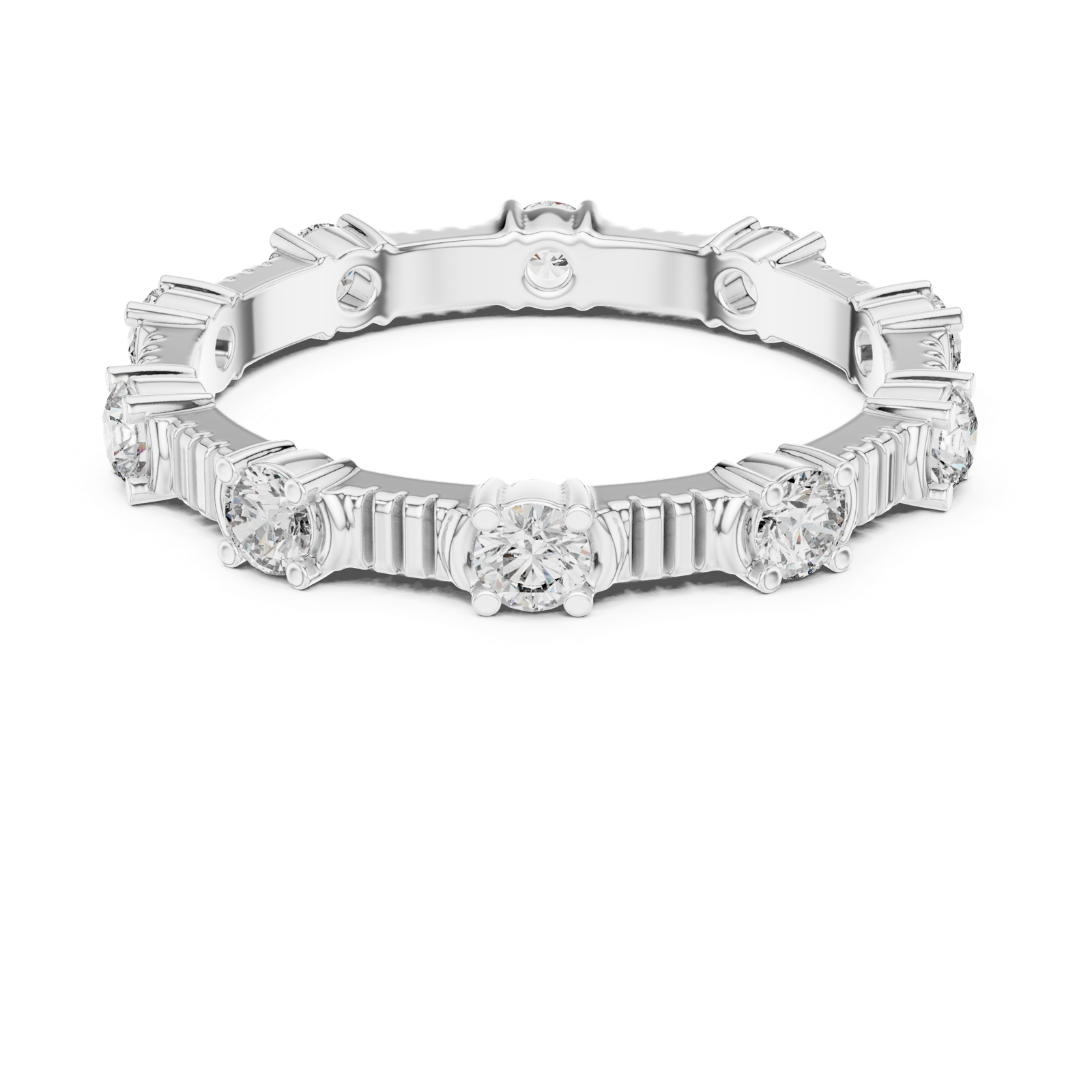 Gold Ring DDLR-236, White Gold, view 4