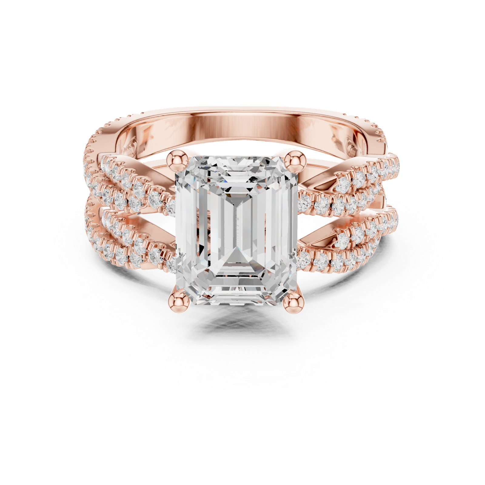 Gold Ring DDLR-300, Rose Gold, view 4