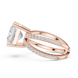 Gold Jewelry L36-25, Princess center stone, Rose Gold, view 3