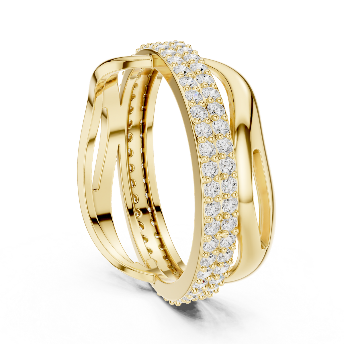 Gold Ring R23, Yellow Gold, view 1