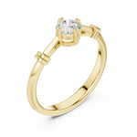 Gold Ring DDLR-796, Yellow Gold, view 2