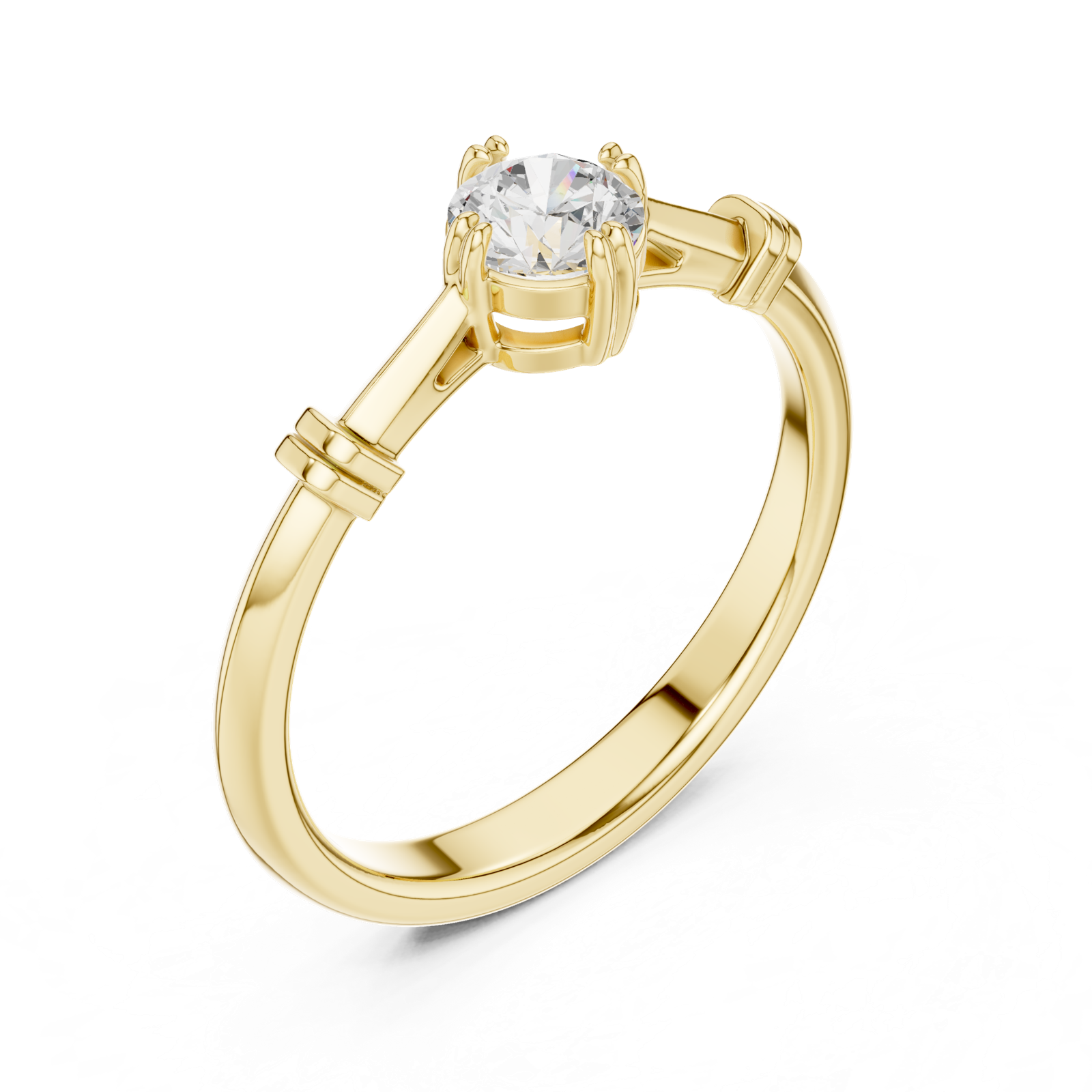 Gold Ring DDLR-796, Yellow Gold, view 2