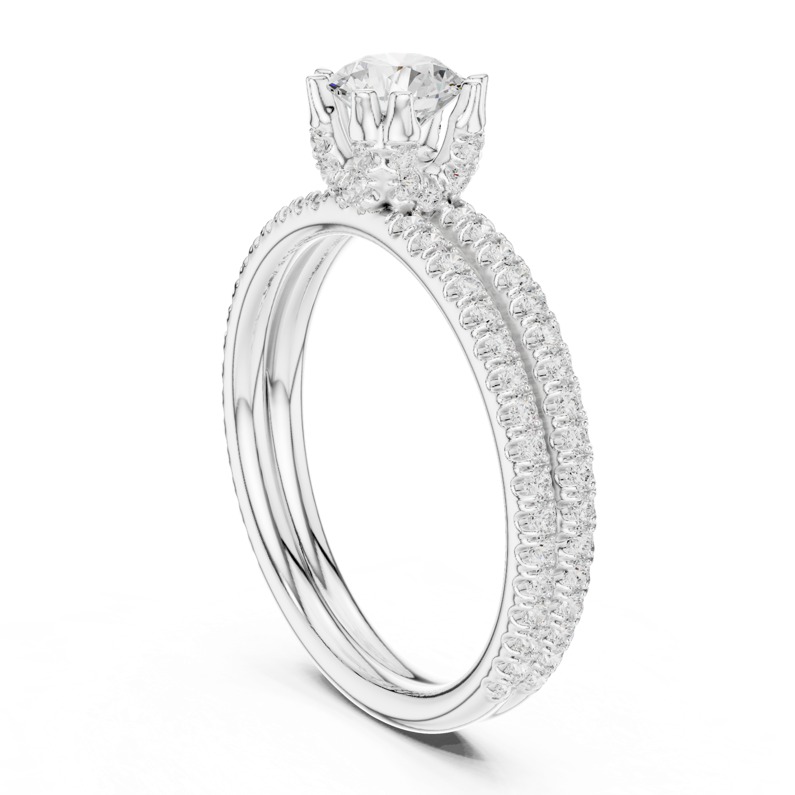 Gold Ring LR-0342, White Gold