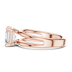 Gold Jewelry L36-9, Asscher center stone, Rose Gold, view 3