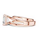 Gold Jewelry L36-9, Asscher center stone, Rose Gold, view 3