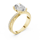 Gold Ring DDLR-358, Yellow Gold, view 2