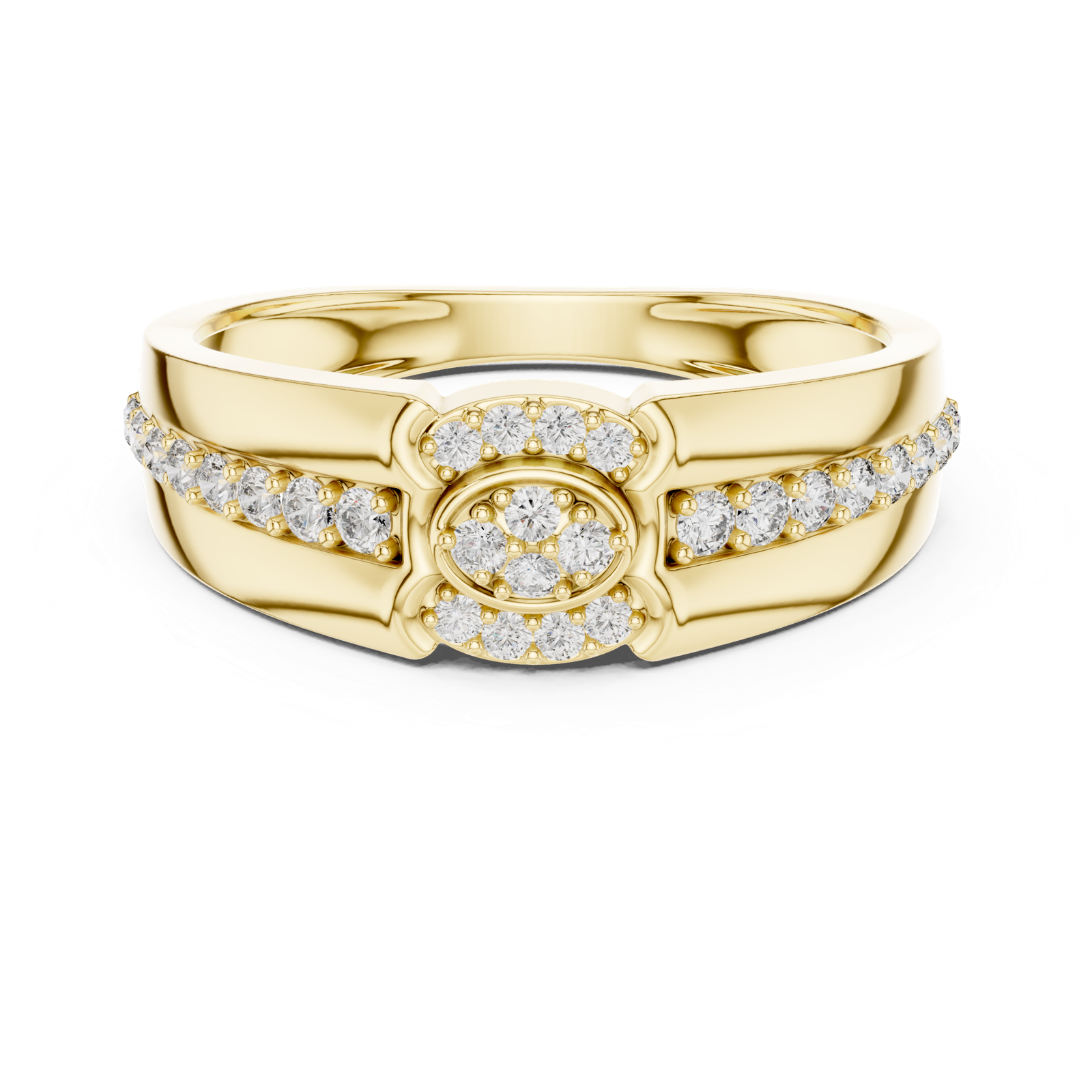 Gold Ring LR-01 (41), Yellow Gold, view 4