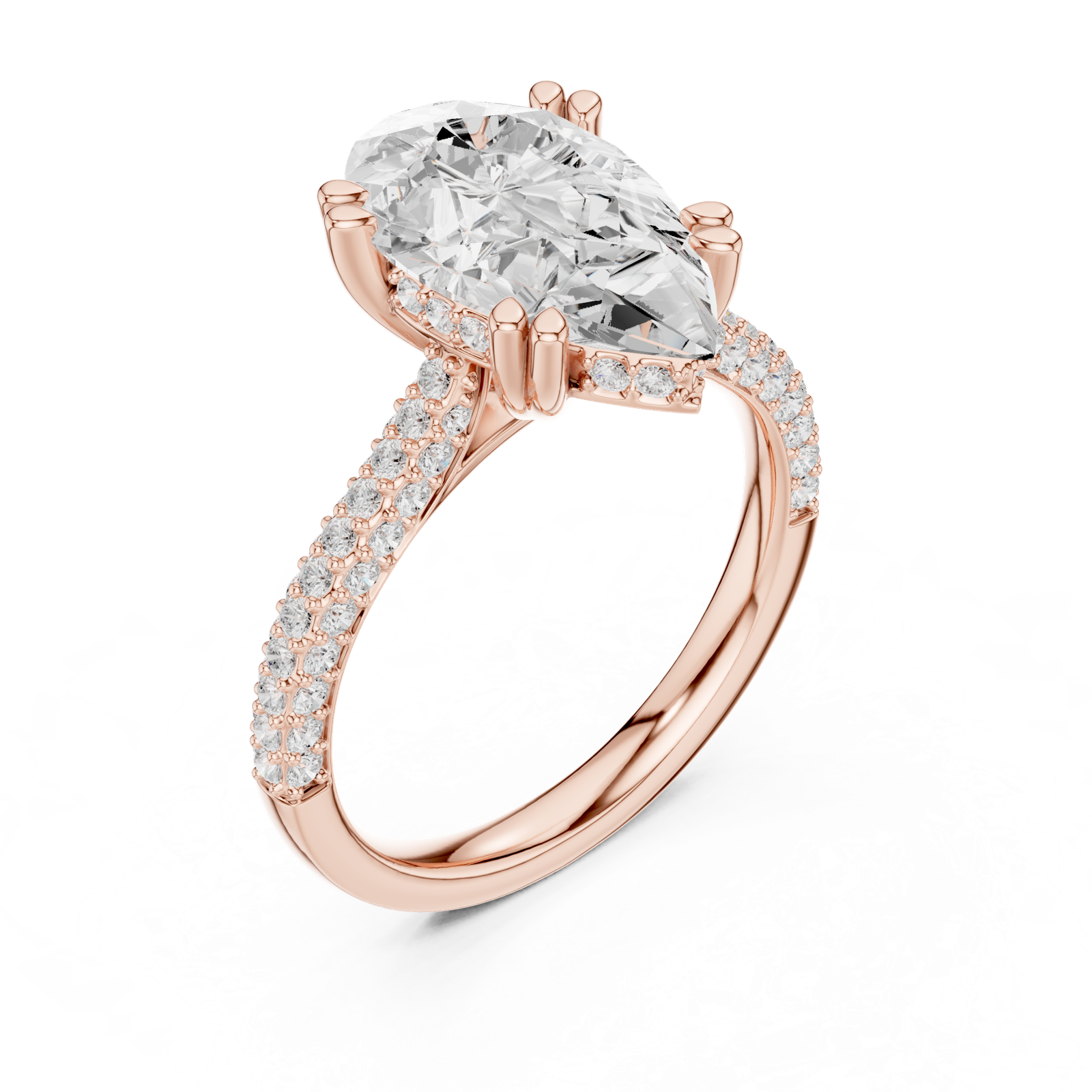 Gold Ring DDLR-957, Rose Gold, view 2
