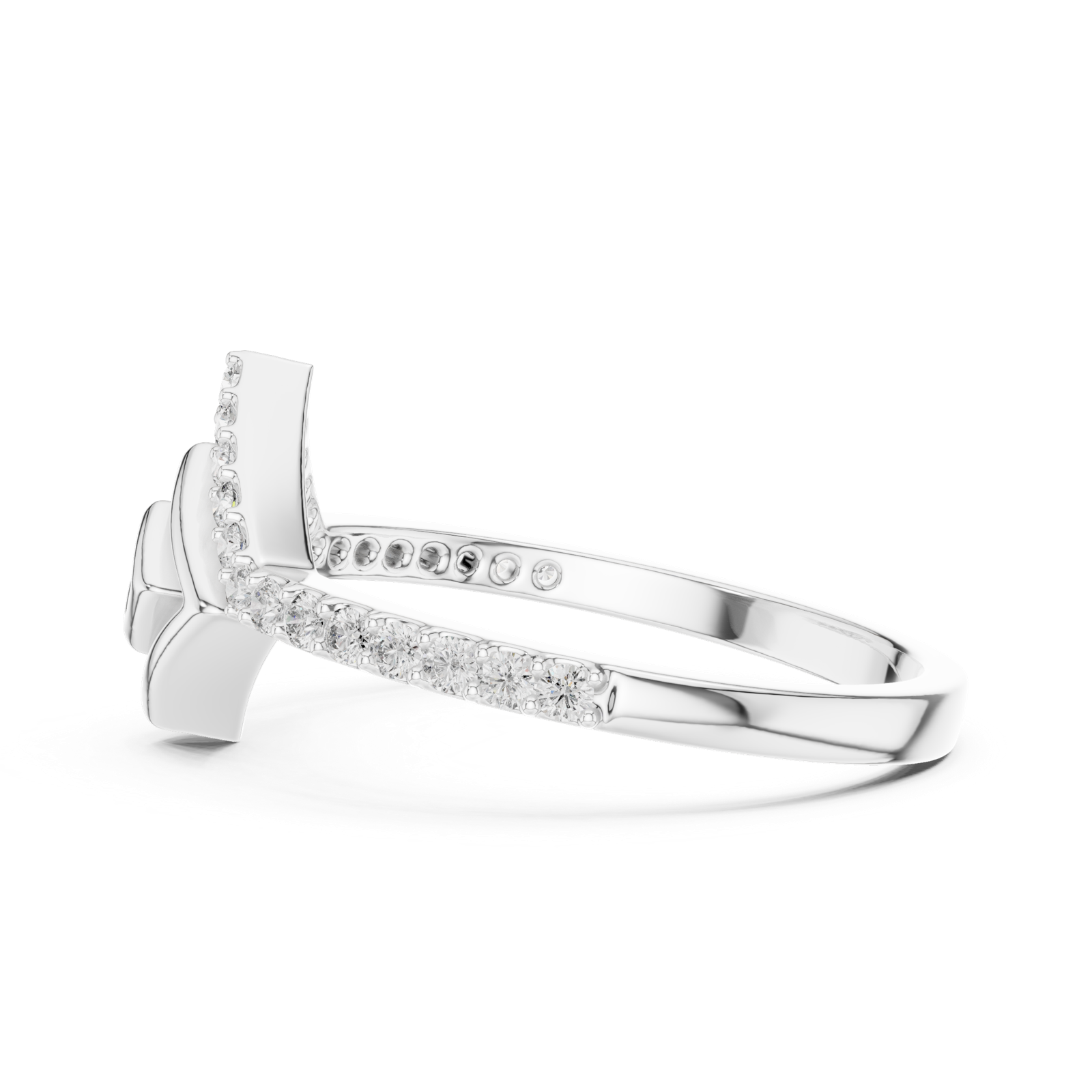 Gold Ring LR-01 (79), White Gold, view 3
