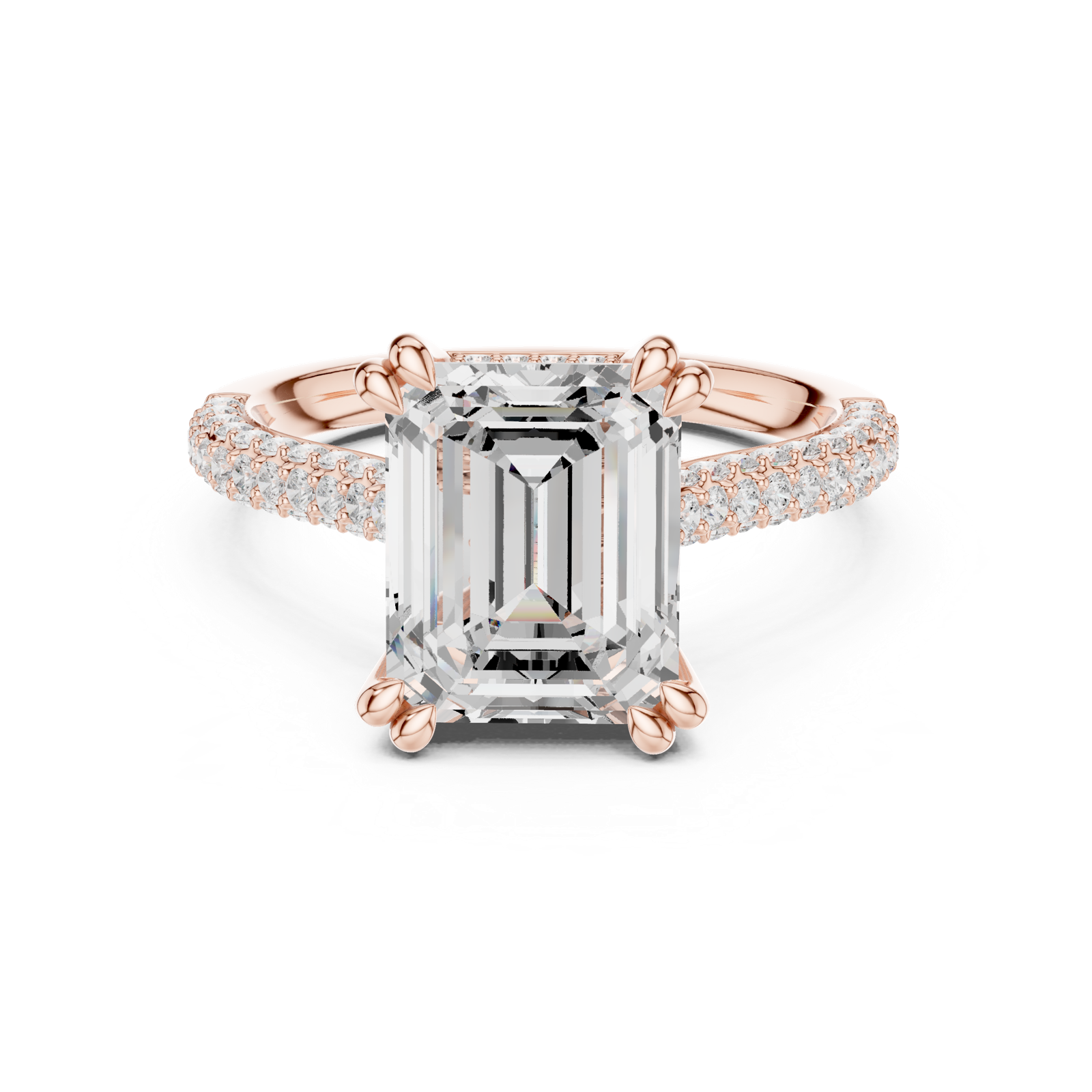 Gold Ring DDLR-954, Rose Gold, view 4