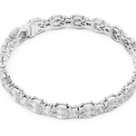14K Solid Gold Lab Diamond Bracelet, White Gold, view 2