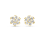 Gold Earrings 9-10034E, Yellow Gold, view 4