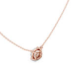 Gold Jewelry DDPO-001, Round center stone, Rose Gold, view 2