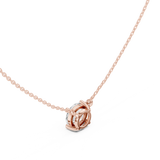 Gold Jewelry DDPO-001, Round center stone, Rose Gold, view 2