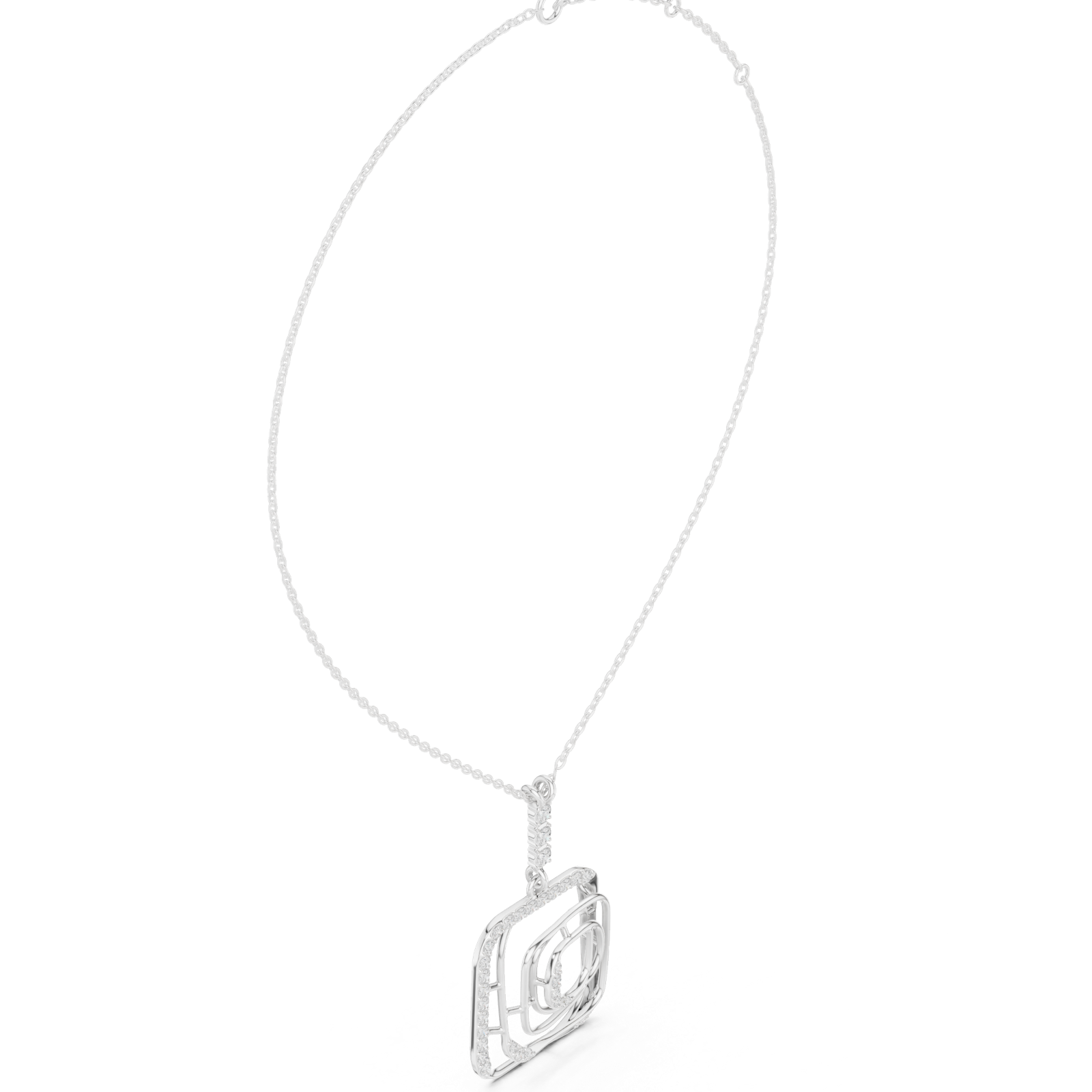 Gold Necklace SBWN (52), White Gold, view 1