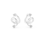 Gold Earrings 12-10002@E, White Gold