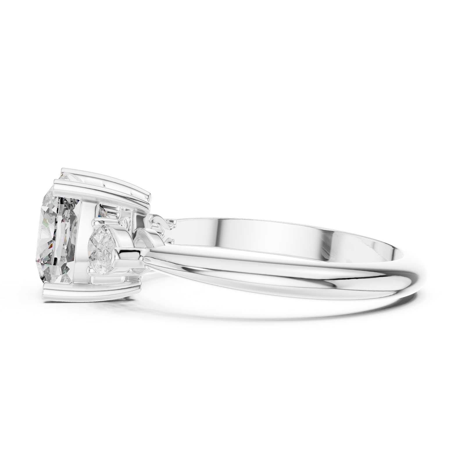 Gold Ring DDLR-196, White Gold, view 3