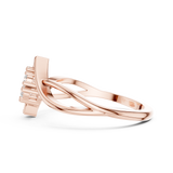 Gold Ring DDLR-826, Rose Gold, view 3