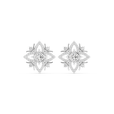 Gold Earrings ALJER-492, White Gold, view 4