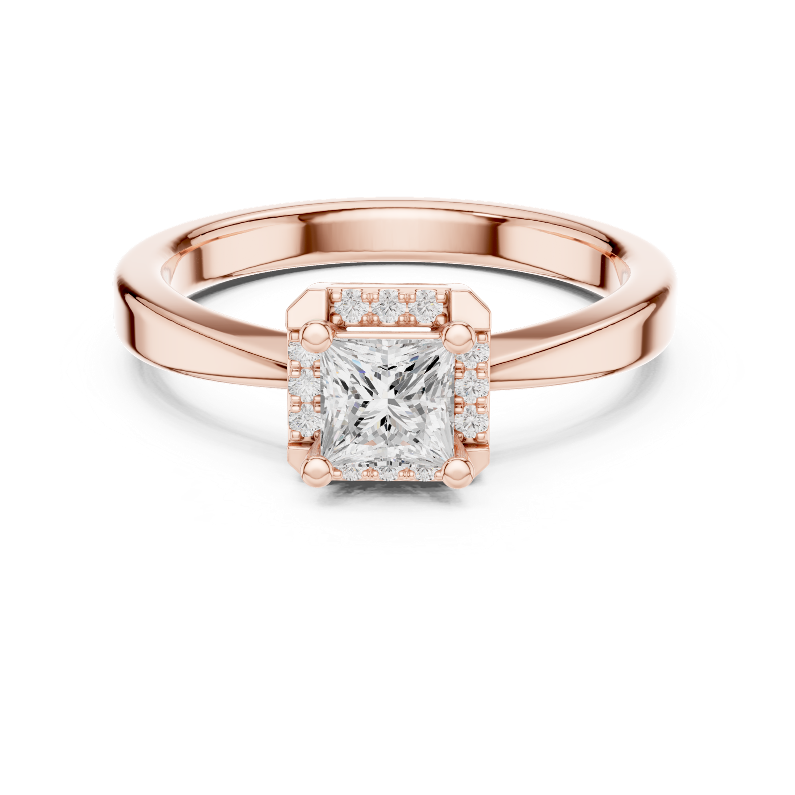 Gold Ring DDLR-492, Rose Gold, view 4