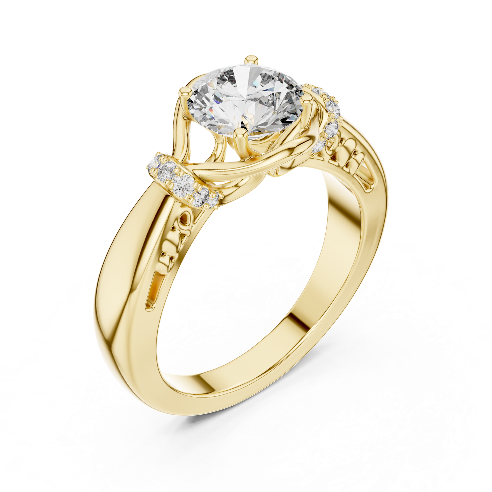 Gold Ring LR-0112, Yellow Gold, view 2