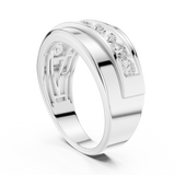 Gold Men's Ring GGR-0019, White Gold, view 1
