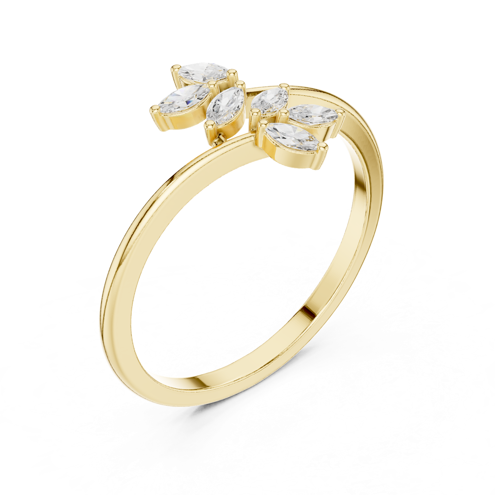 Gold Ring HLR-236, Yellow Gold, view 2