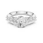 Gold Ring DDLR-704, White Gold, view 4