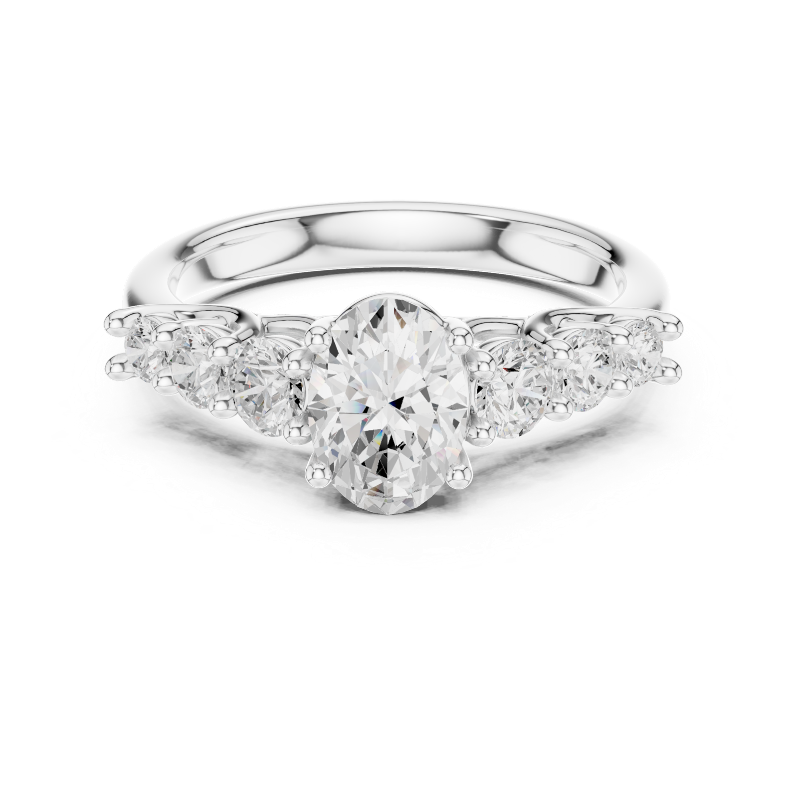 Gold Ring DDLR-704, White Gold, view 4