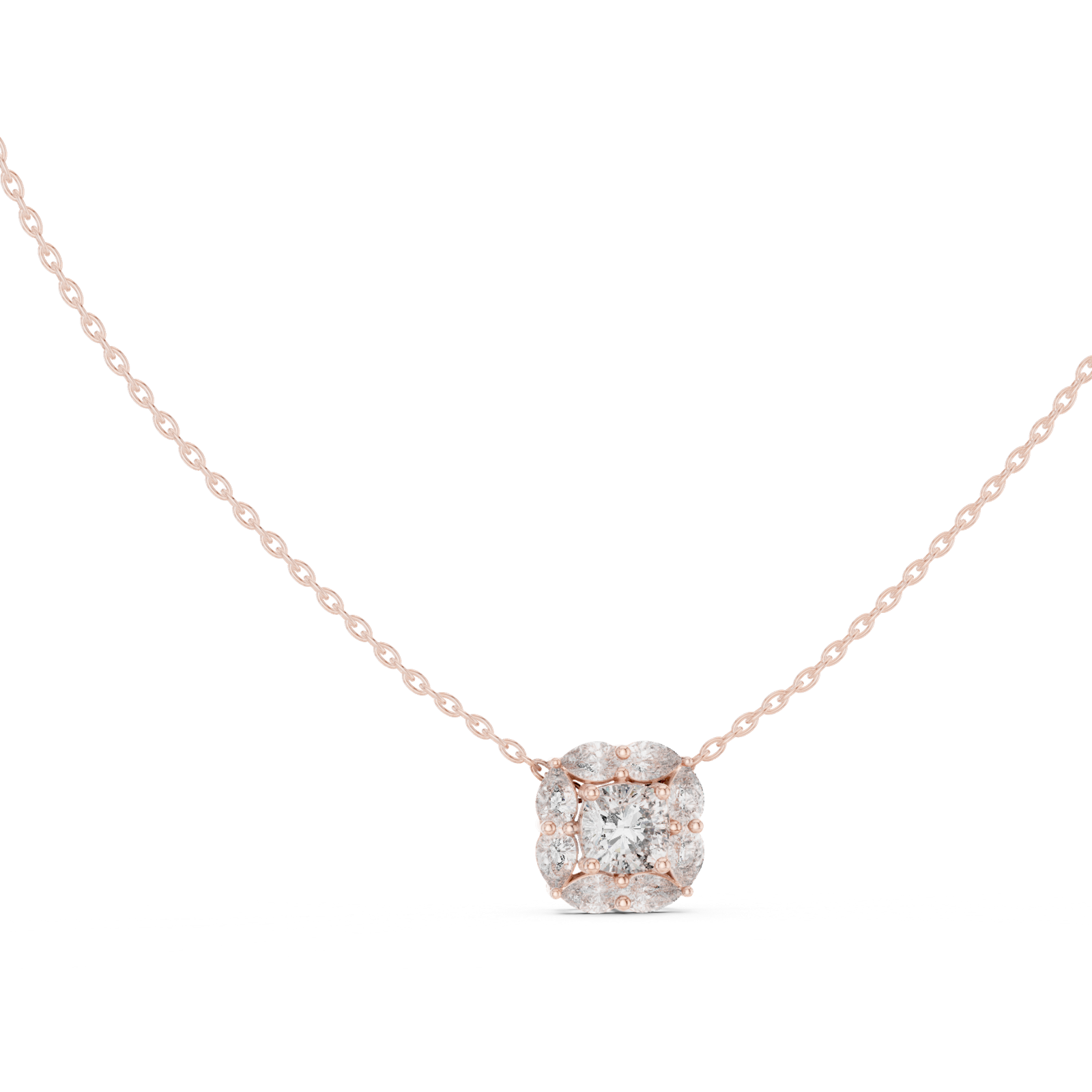Gold Pendant GPD-0009, Rose Gold, view 1