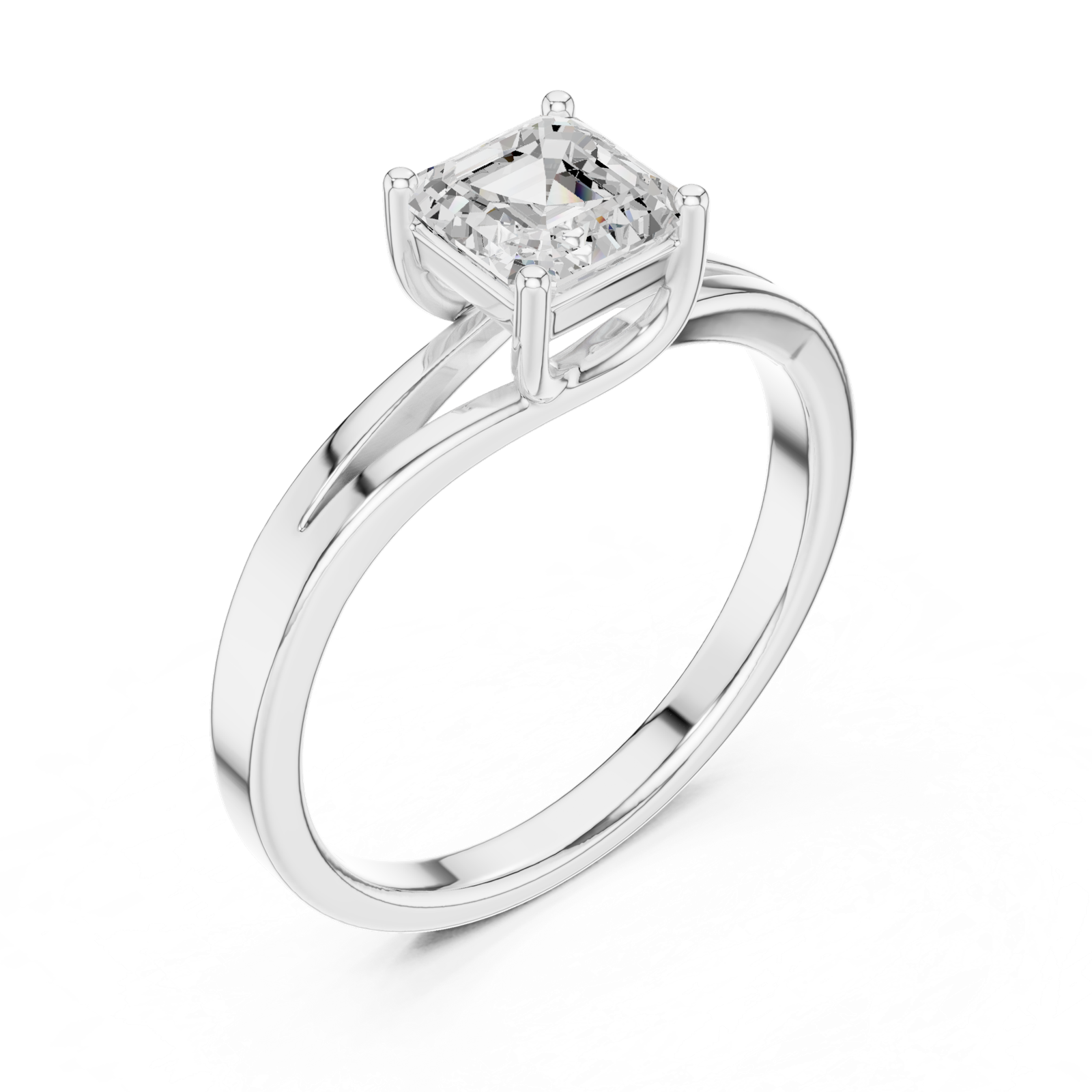 Gold Ring DDLR-521, White Gold, view 2