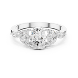 Gold Ring HLR-43, White Gold, view 4