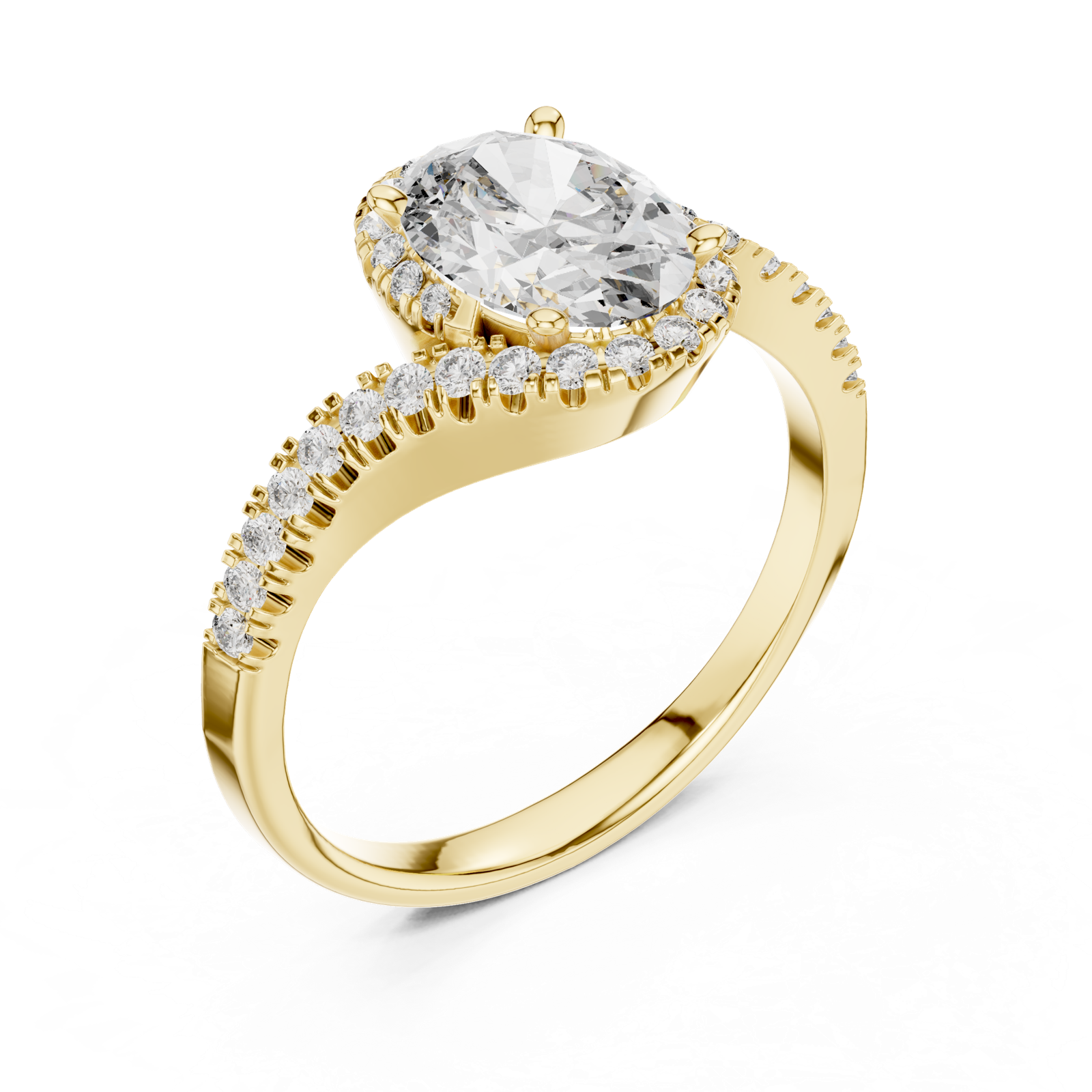 Gold Ring 00001L (48), Yellow Gold, view 2