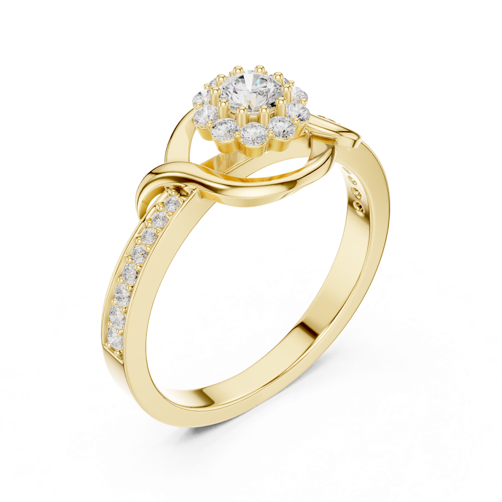 Gold Ring SBWR(46), Yellow Gold, view 2