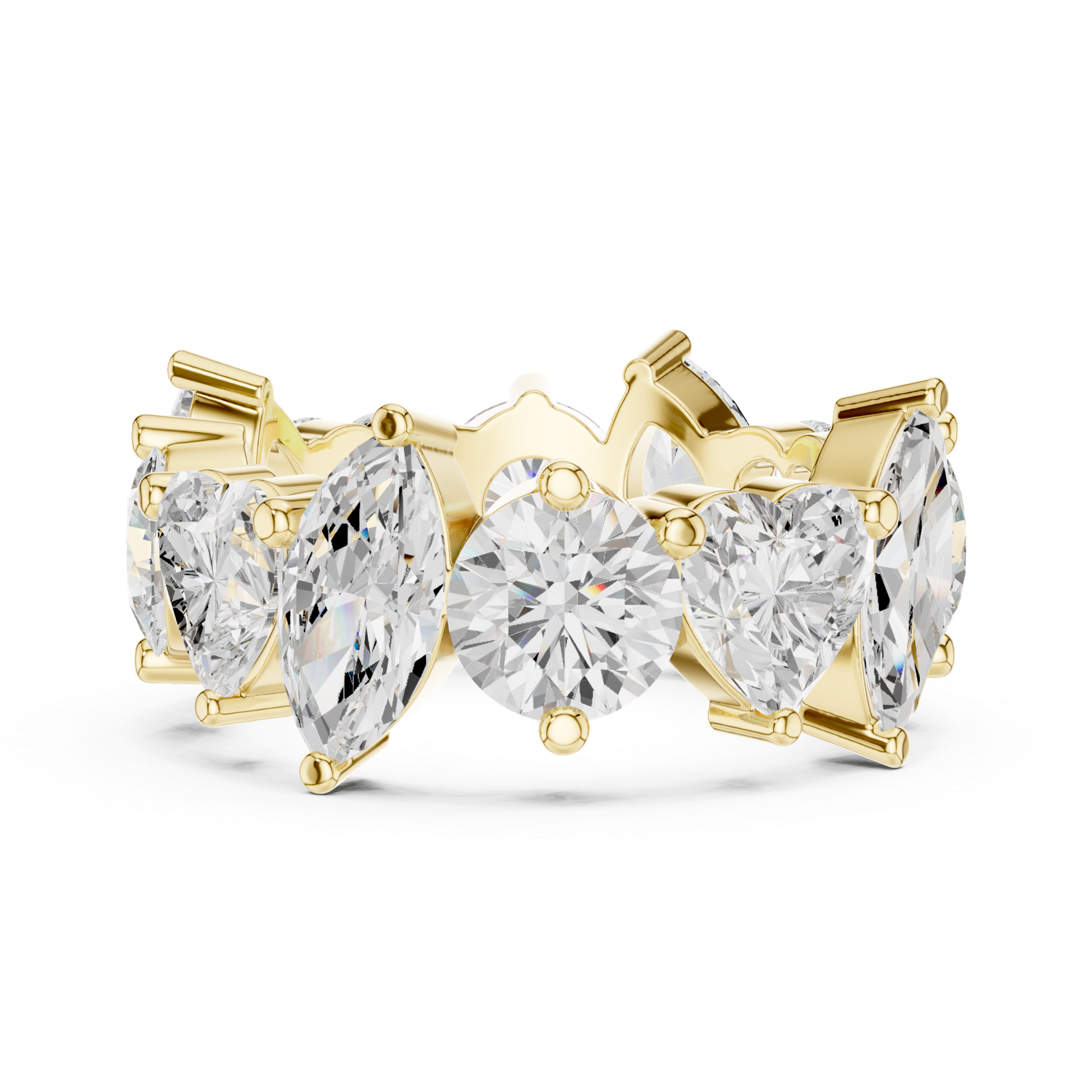 Gold Ring DDLR-420, Yellow Gold, view 3