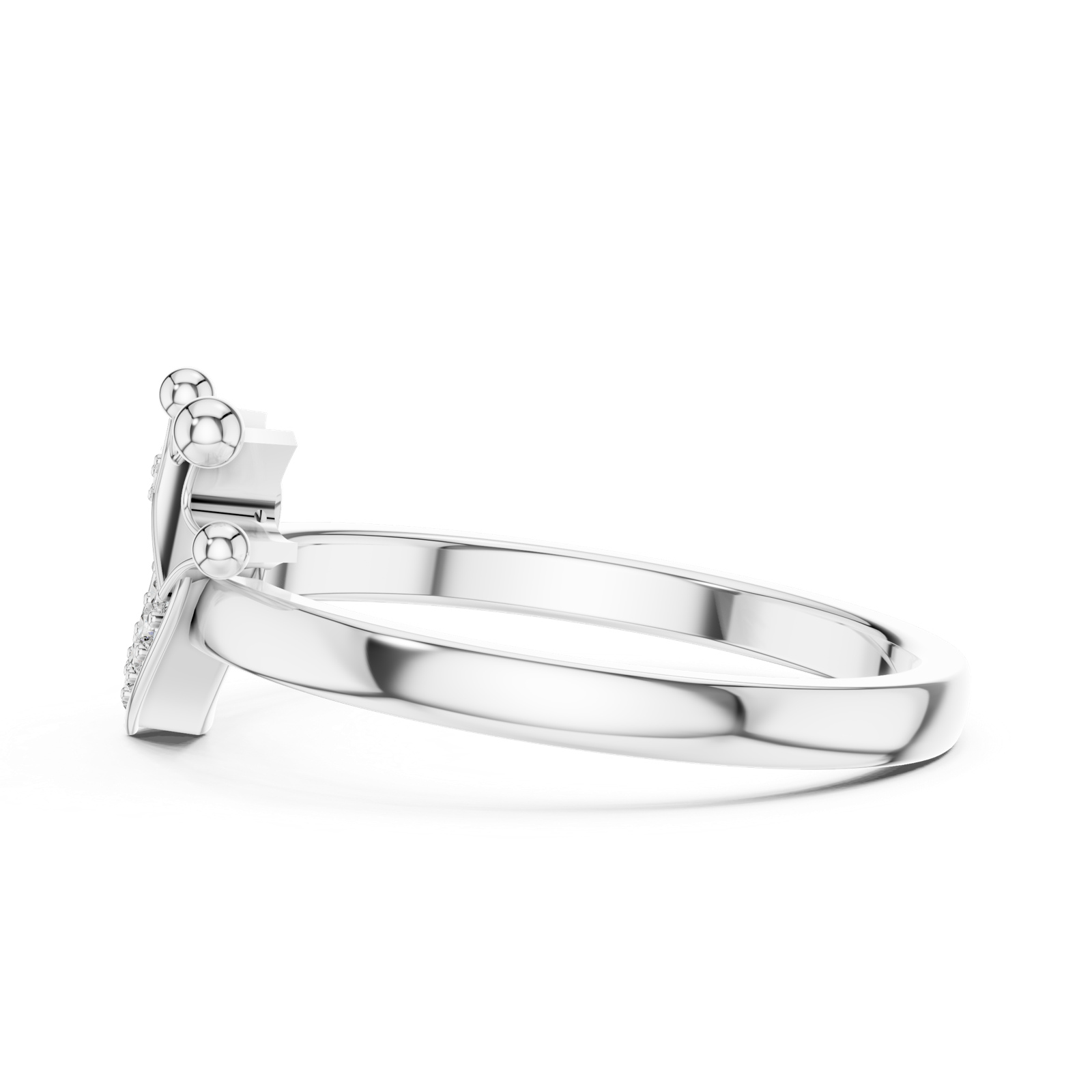 Gold Ring 12-10025@L, White Gold, view 3