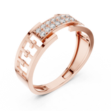 Gold Ring LR-01 (10), Rose Gold, view 2