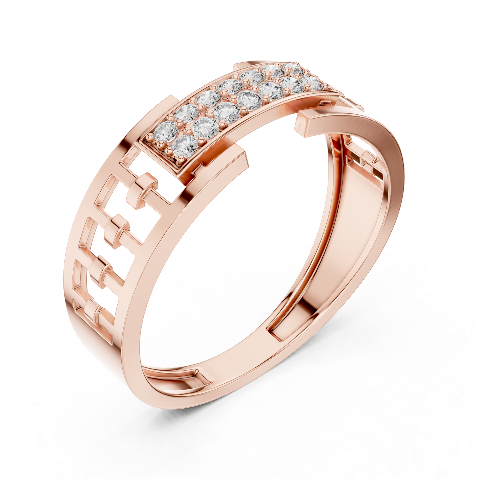Gold Ring LR-01 (10), Rose Gold, view 2