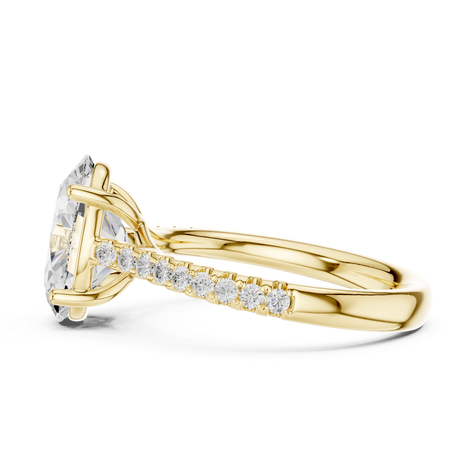 Gold Ring DDLR-729, Yellow Gold, view 3