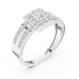 Gold Ring DDLR-806, White Gold, view 2