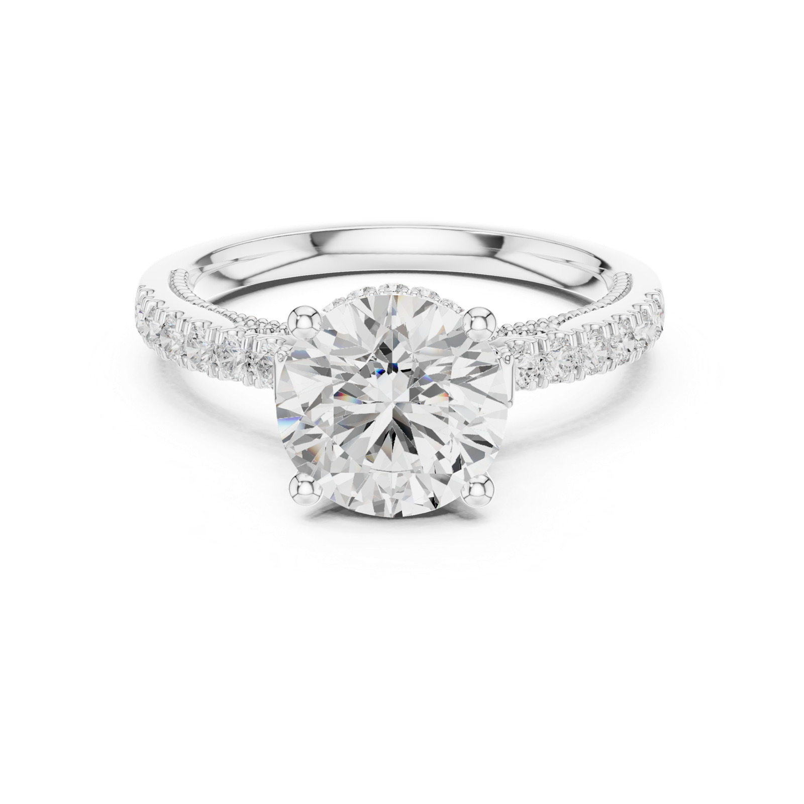 Gold Ring DDLR-263, White Gold, view 4