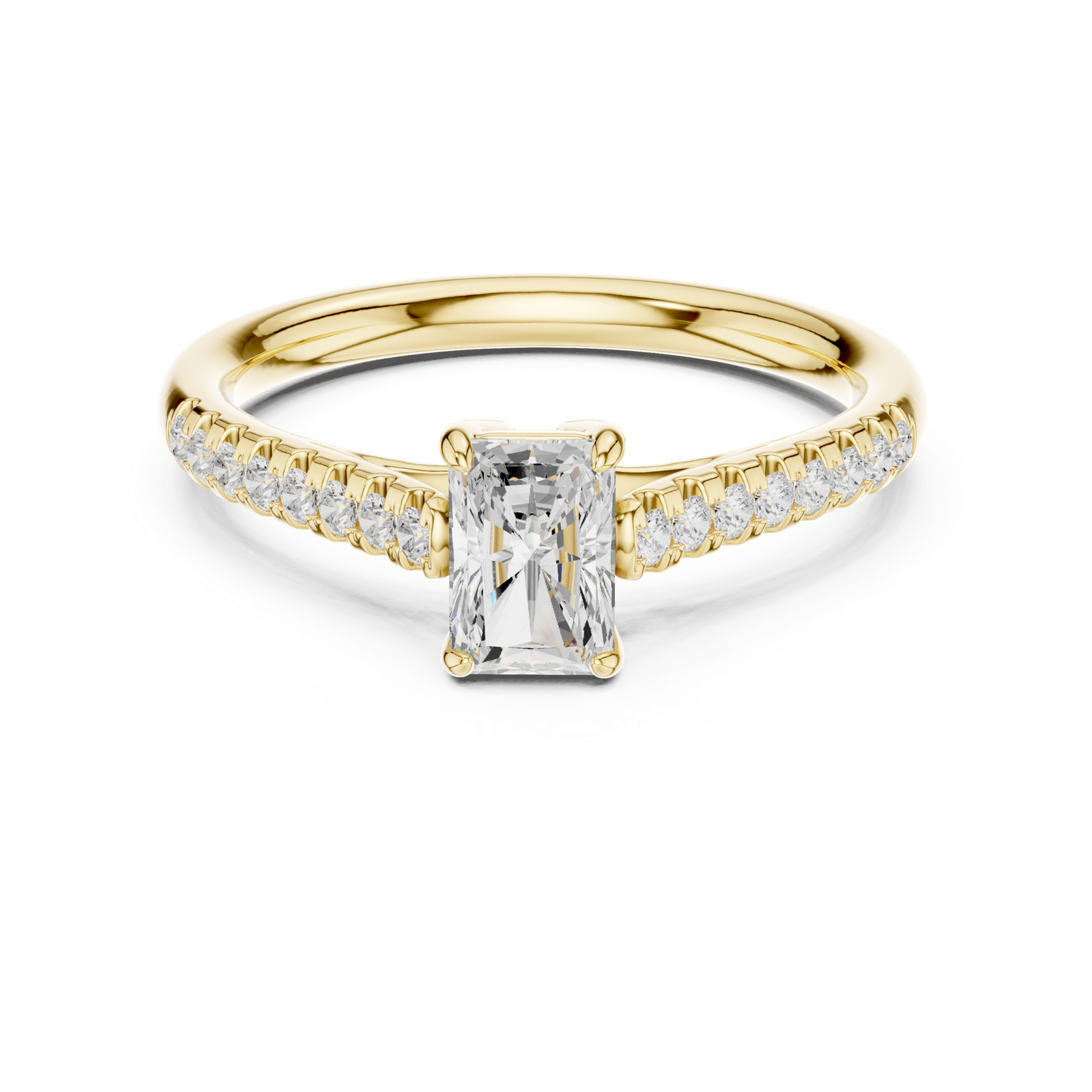 Gold Ring DDLR-587, Yellow Gold, view 4
