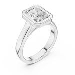 Gold Jewelry L36-3, Radiant center stone, White Gold, view 2