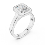 Gold Jewelry L36-3, Radiant center stone, White Gold, view 2