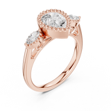 Gold Ring DDLR-275, Rose Gold, view 2