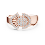 Gold Ring LR-01 (46), Rose Gold, view 4
