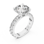 Gold Ring DDLR-193, White Gold, view 2