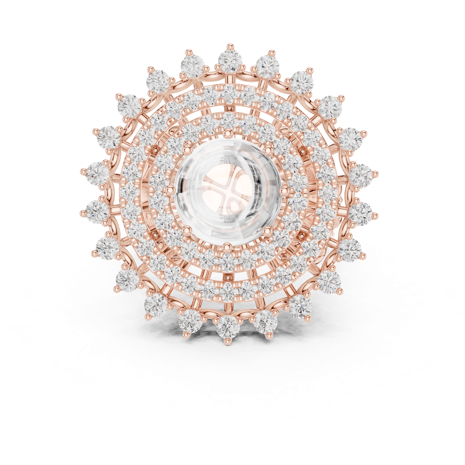 Gold Ring DDLR-749, Rose Gold, view 4